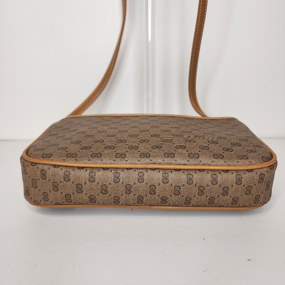 Vintage Gucci Canvas Shoulder Bag PVC Leather - Picture 6 of 17